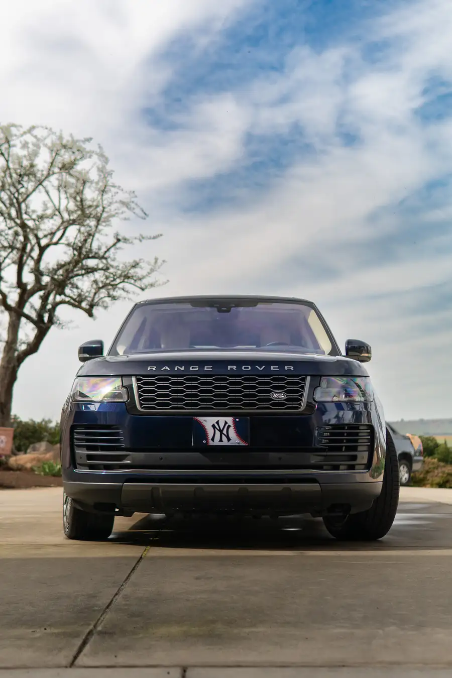 A detailed Range Rover on a Central Valley driveway
